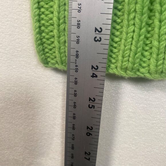 Express Hand Knit 100% Merino Wool Cable Knit Turtleneck Sweater Women’s M Green - Picture 9 of 9